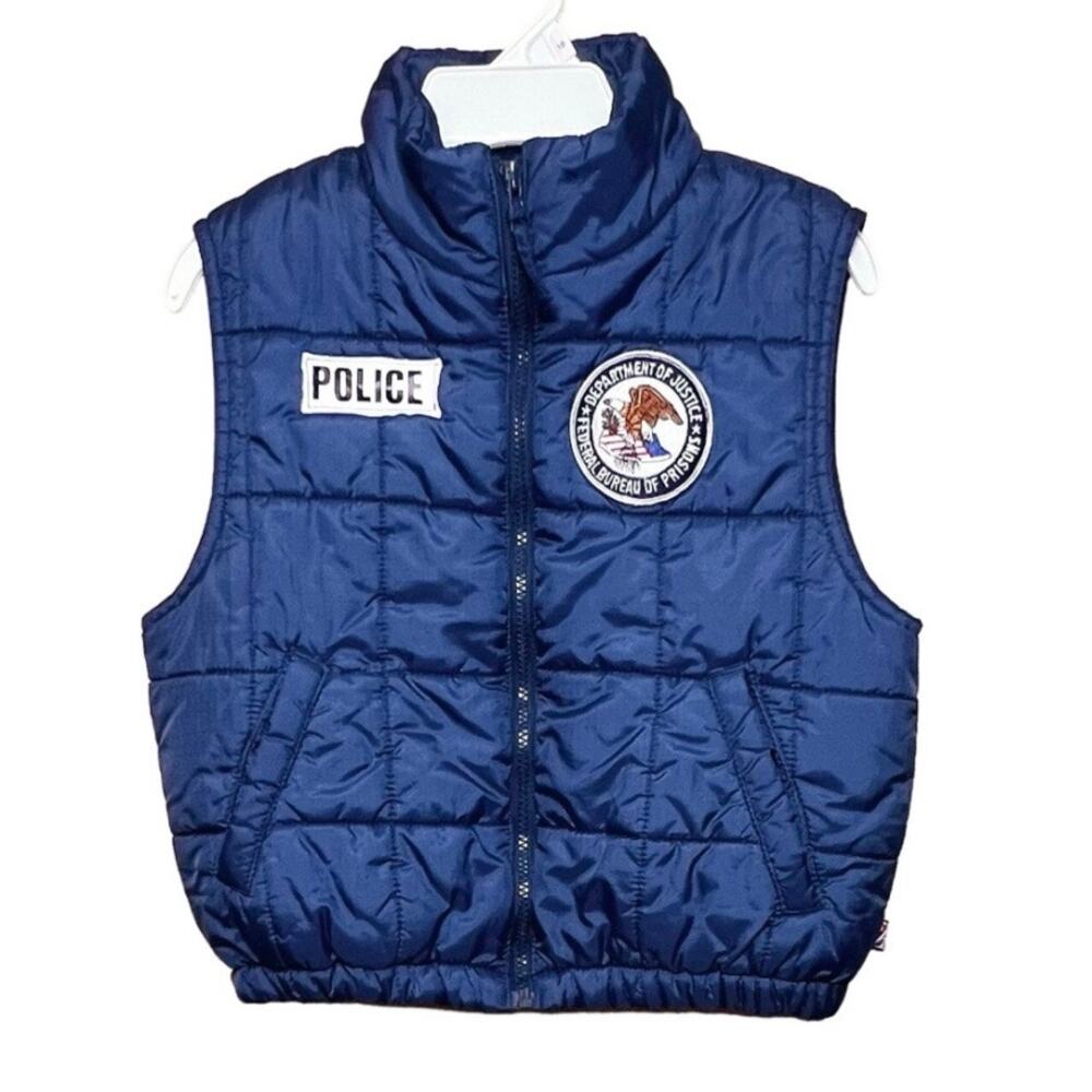 Boys Police Puffer Vest SporTrax Size S Costume